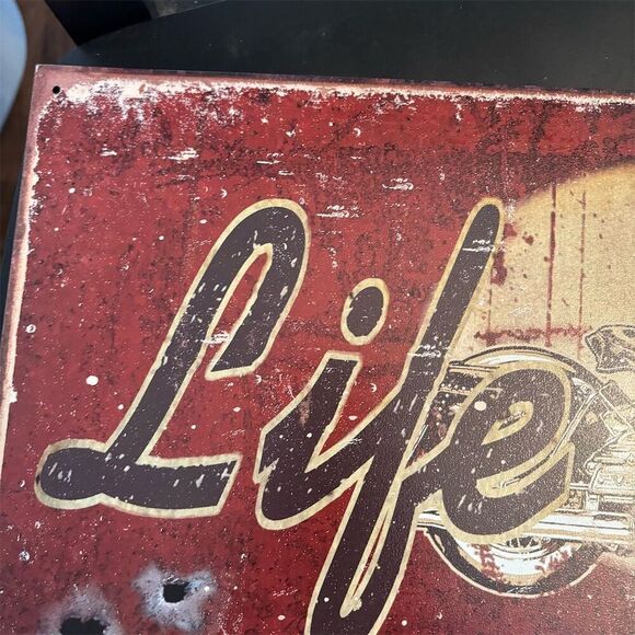 Vintage Motorcycle Adventure Tin Sign Wall Decor 16"x12.5" Retro Style - Picture 5 of 8